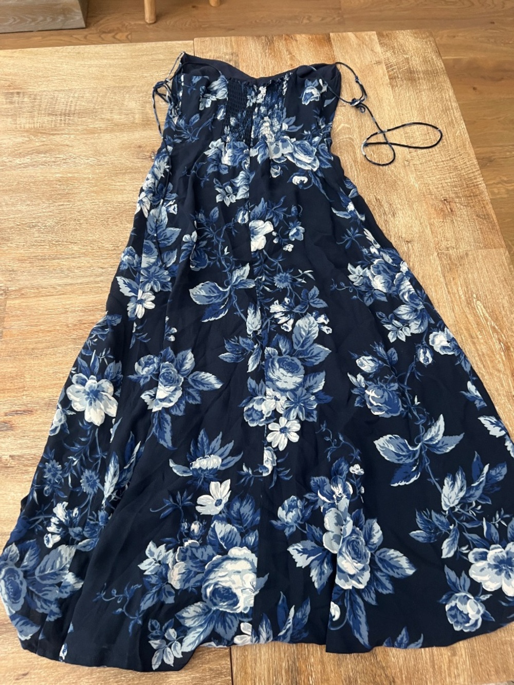 Reformation Juliette Midi Dress in the "Lottie" blue floral print - Size 0